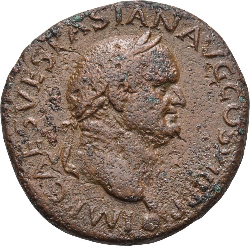 Vespasian, copper-alloy as, collection photograph Koeln-ID641, obverse