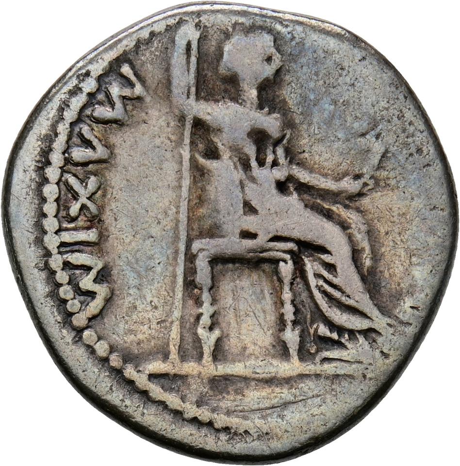 Tiberius, silver denarius, collection photograph Koeln-ID1309, reverse