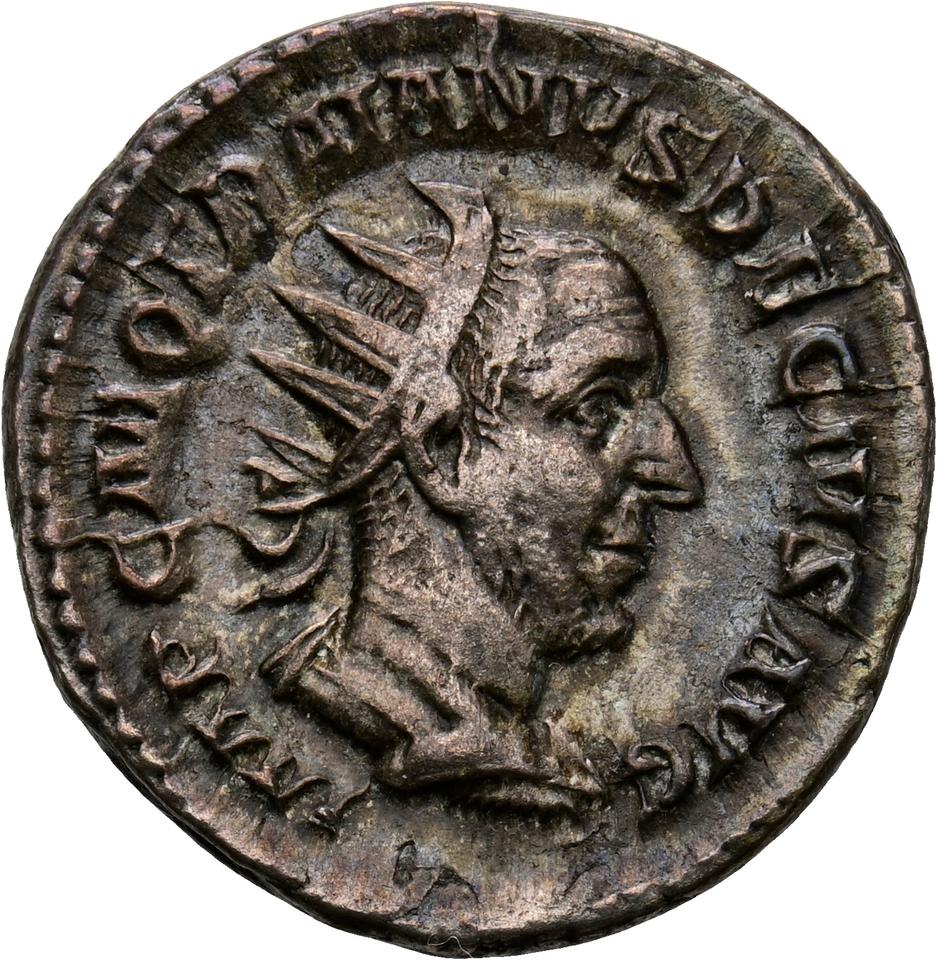 Trajan Decius, silver antoninianus, collection photograph Koeln-ID1356, obverse