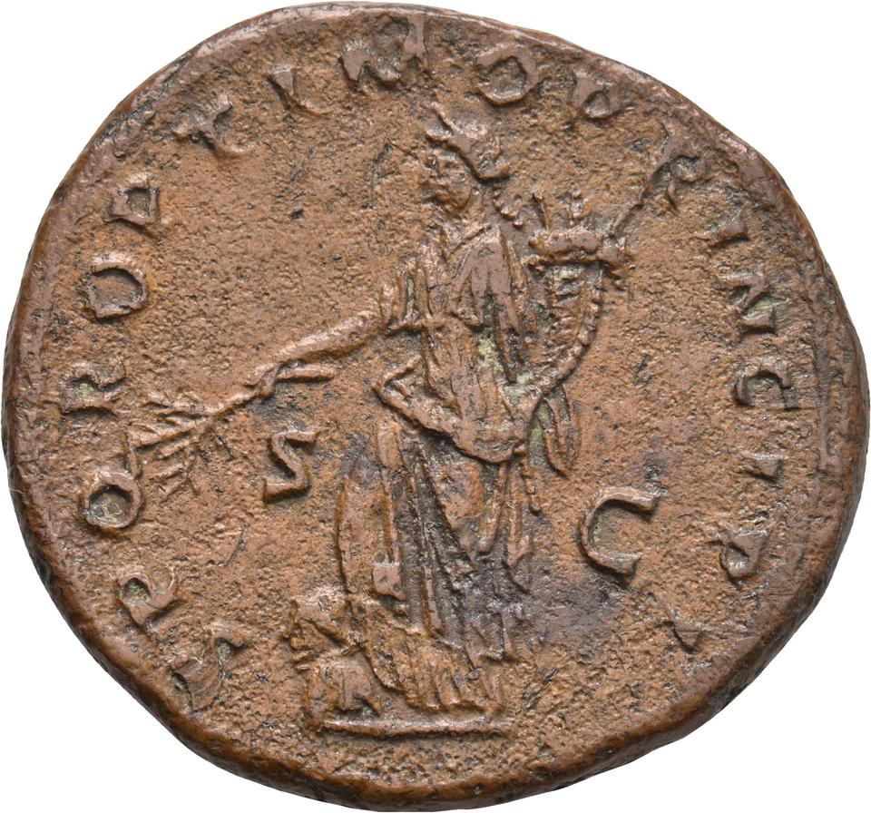 Trajan, copper-alloy as, collection photograph Koeln-ID698, reverse