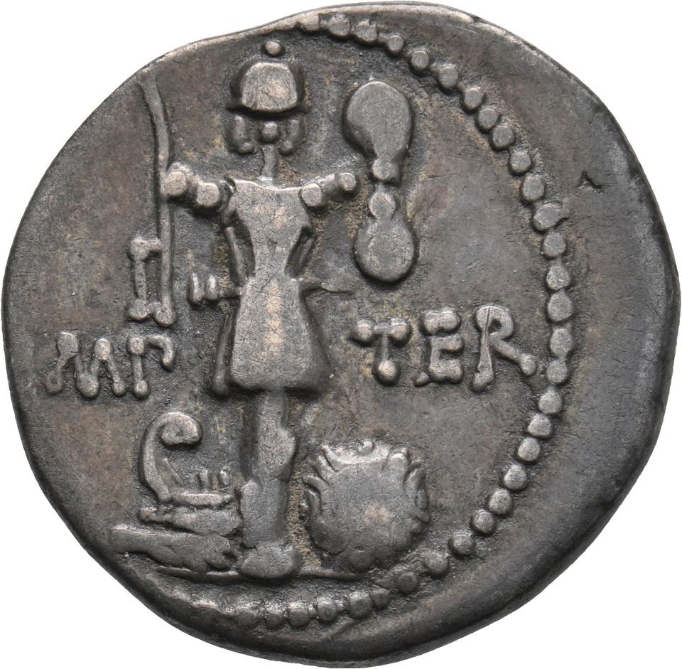 Roman Republic, silver denarius, collection photograph Koeln-ID551, reverse