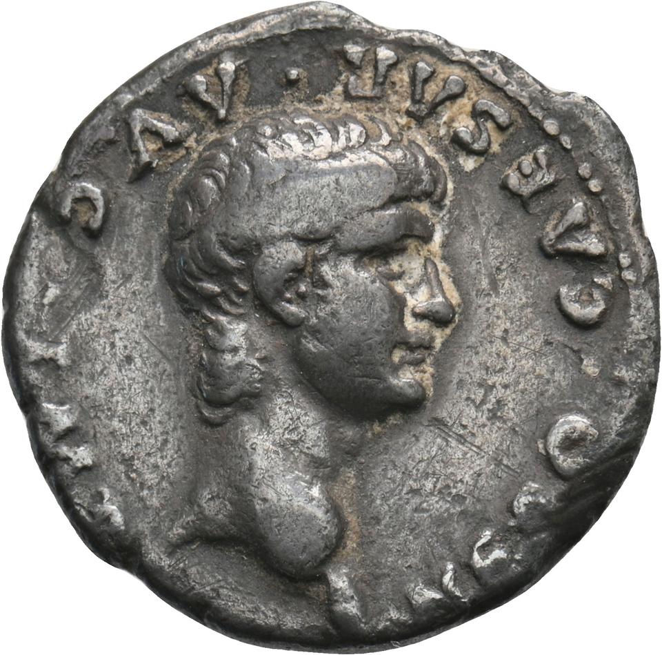 Nero, silver denarius, collection photograph Koeln-ID1159, obverse
