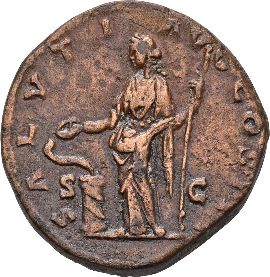 Marcus Aurelius, copper-alloy sestertius, collection photograph Koeln-ID805, reverse