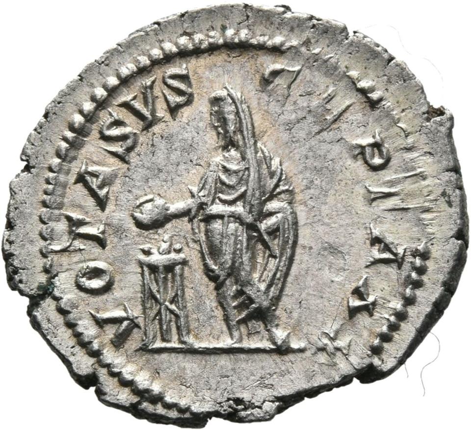Septimius Severus, Silver denarius, collection photograph Mainz-ID406, reverse
