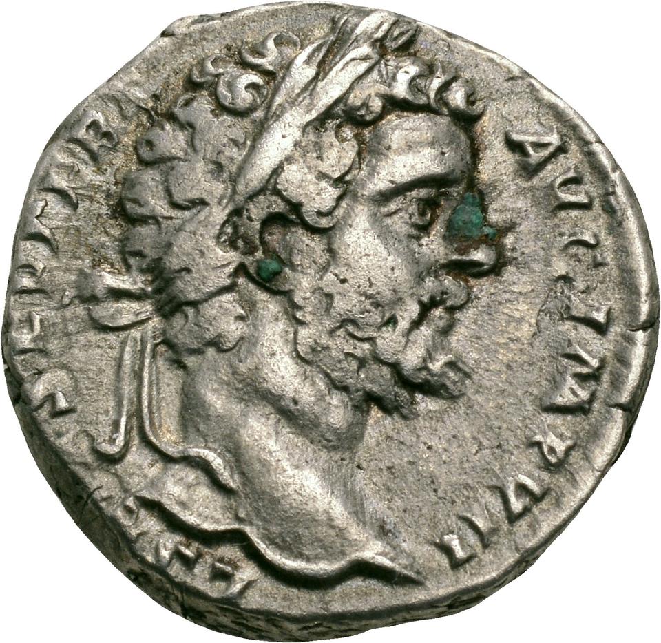 Septimius Severus, Silver denarius, collection photograph Herzog-ID556, obverse