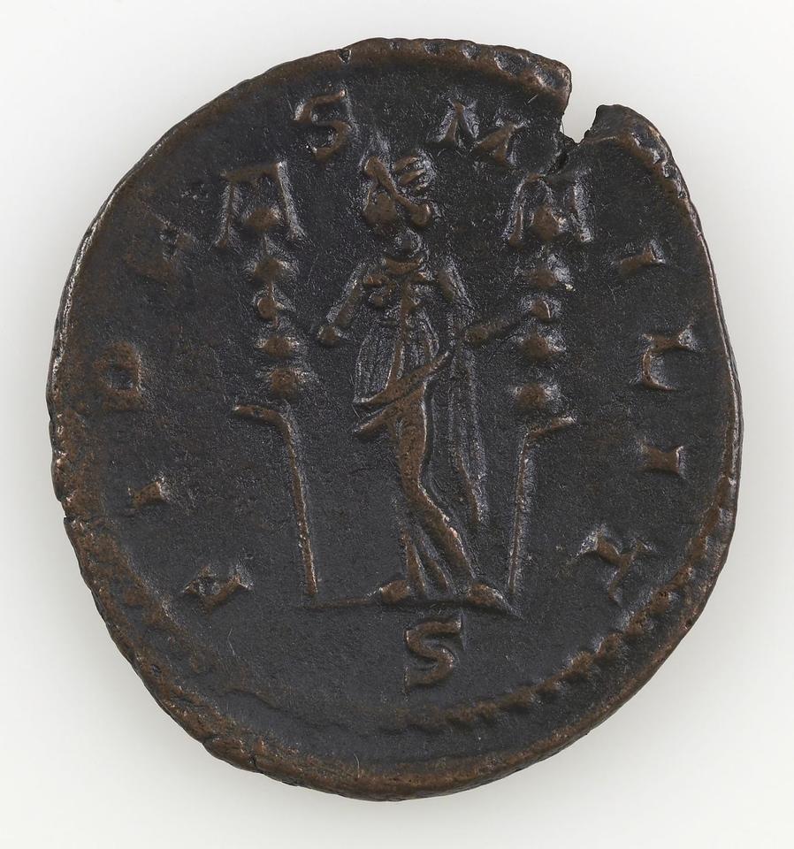 Claudius II Gothicus, silver antoninianus, collection photograph IATH-1987.46.35, reverse