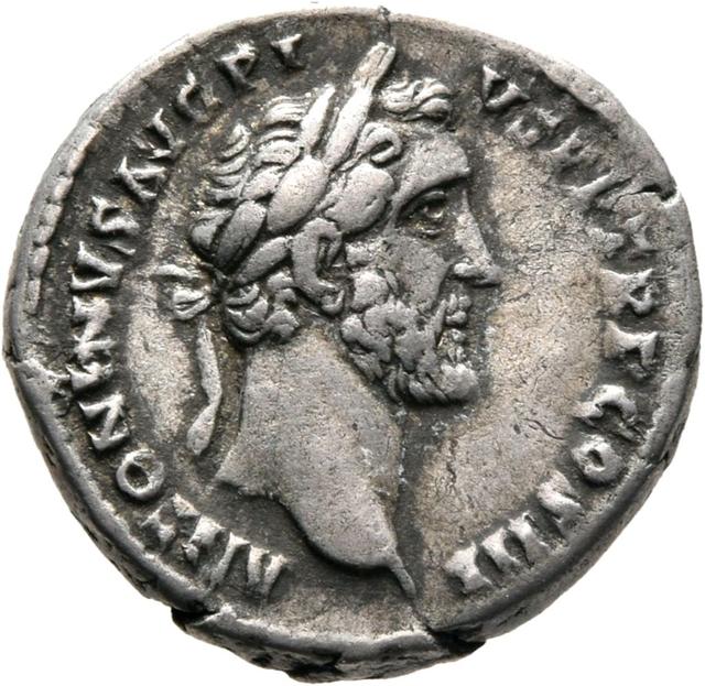 Antoninus Pius Silver Denarius RIC III Antoninus Pius 111C, obverse