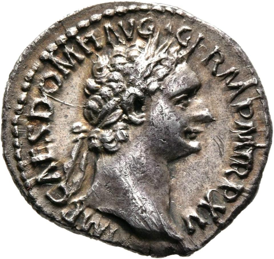 Domitian, Silver denarius, collection photograph Mainz-ID627, obverse