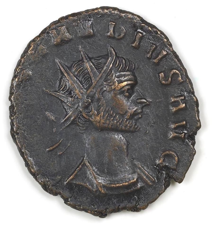 Claudius II Gothicus, silver antoninianus, collection photograph IATH-1987.46.37, obverse