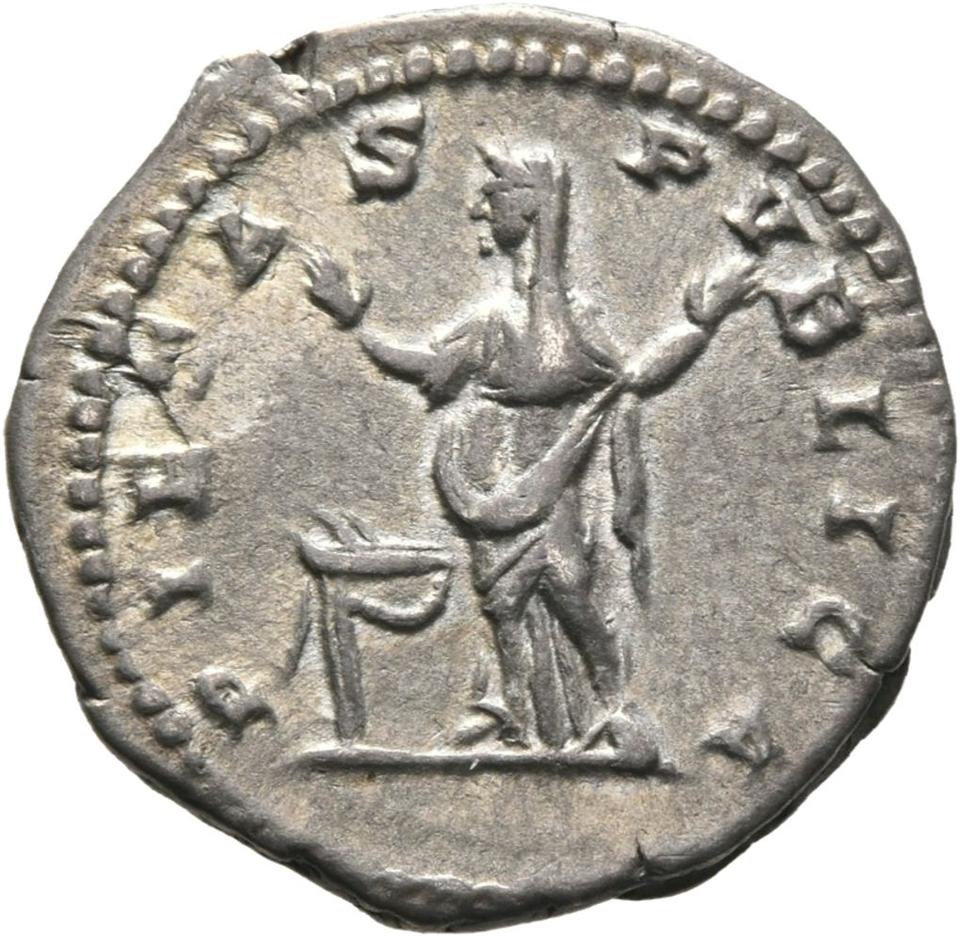 Septimius Severus, Silver denarius, collection photograph Mainz-ID1059, reverse