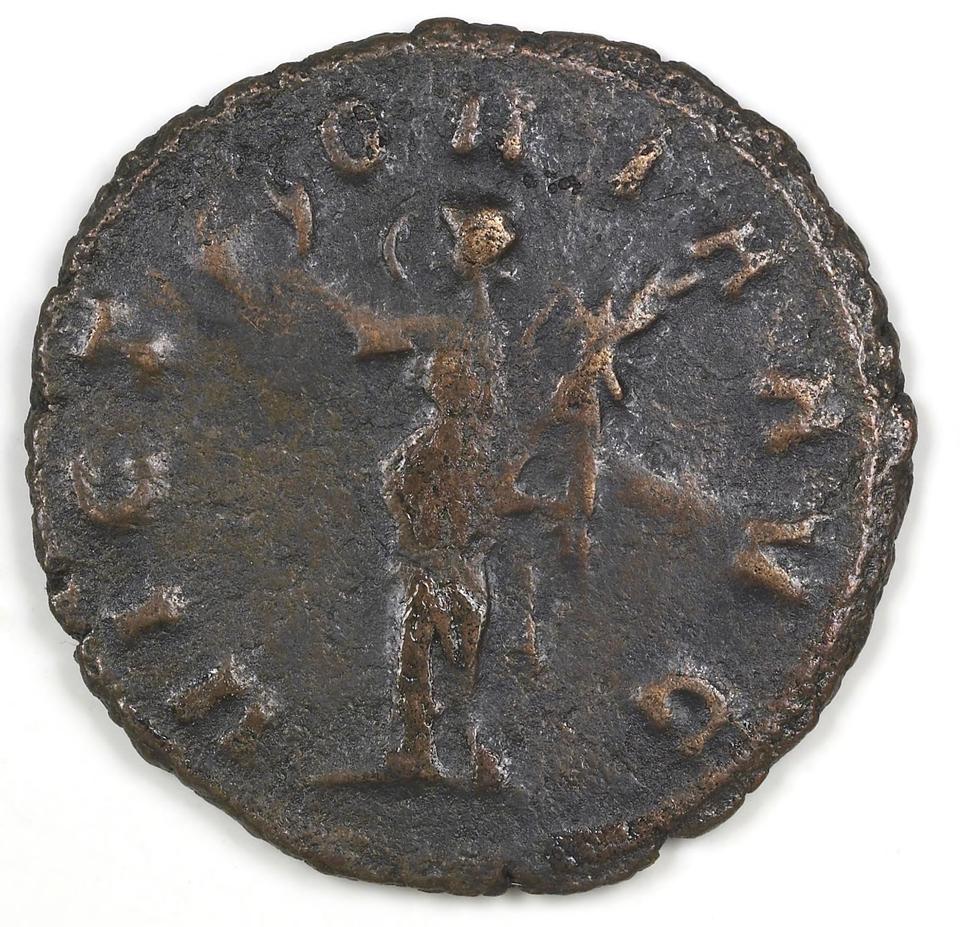 Claudius II Gothicus, silver antoninianus, collection photograph IATH-1987.46.50, reverse