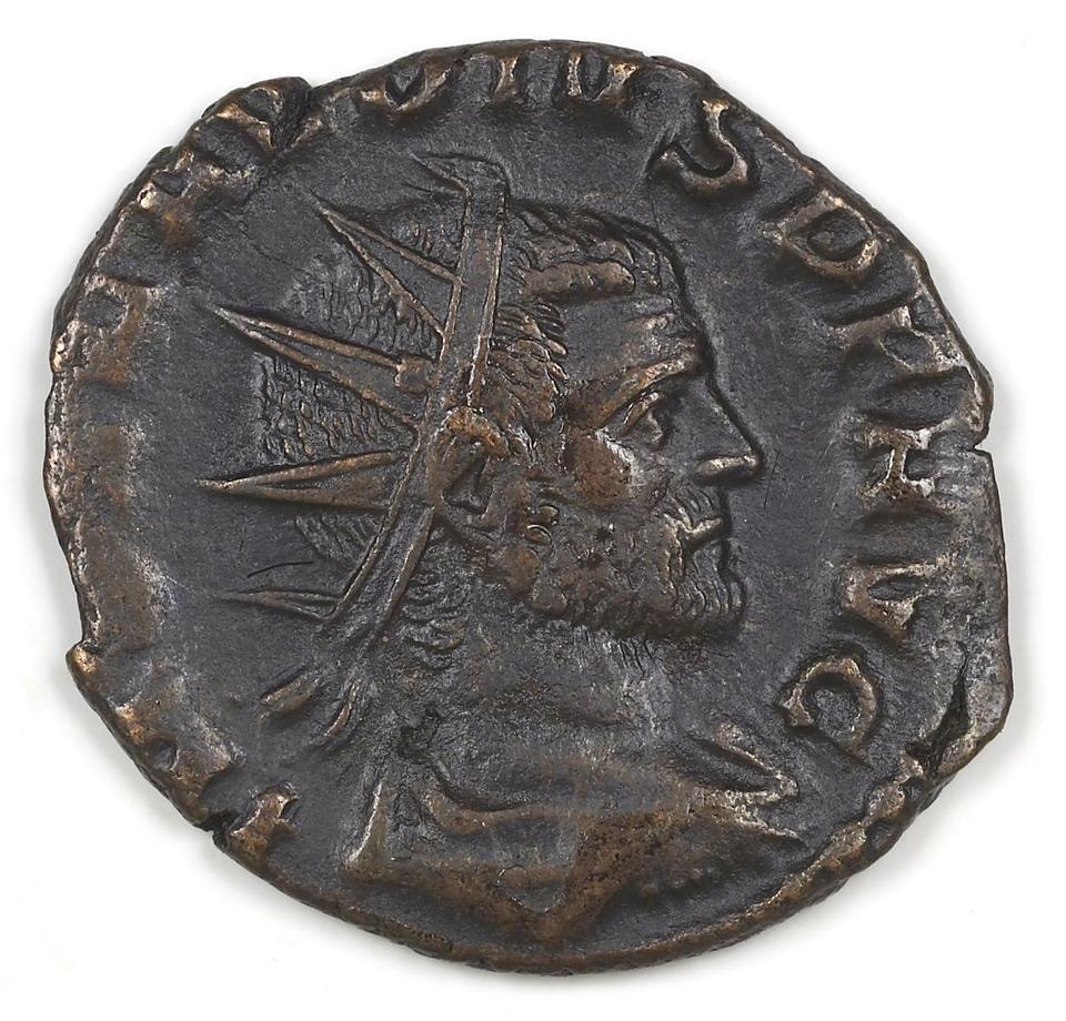 Claudius II Gothicus, silver antoninianus, collection photograph IATH-1987.46.47, obverse