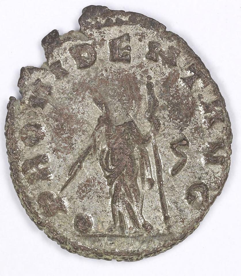 Claudius II Gothicus, silver antoninianus, collection photograph IATH-1991.17.175, reverse