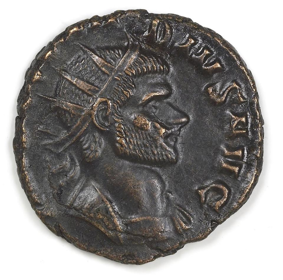 Claudius II Gothicus, silver antoninianus, collection photograph IATH-1987.46.42, obverse
