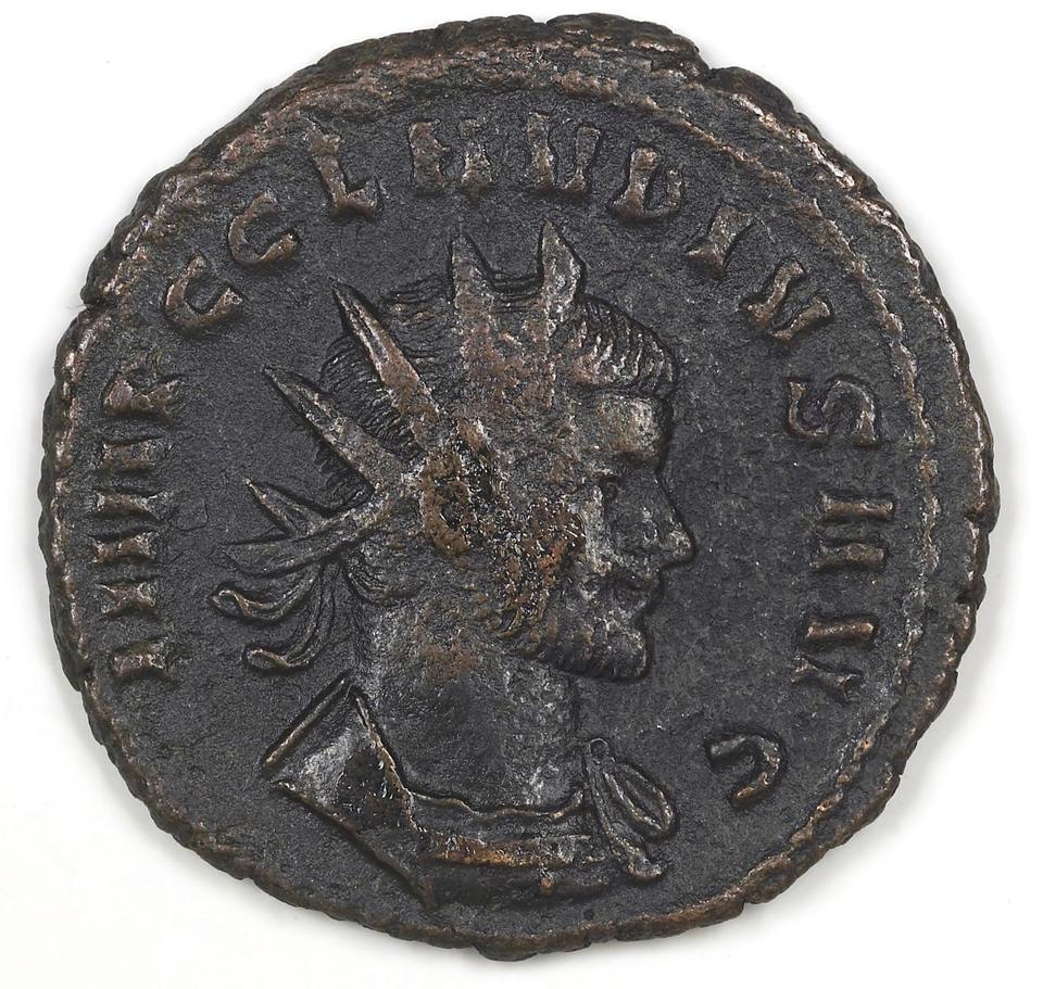 Claudius II Gothicus, silver antoninianus, collection photograph IATH-1987.46.50, obverse