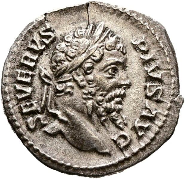 Septimius Severus, Silver denarius, collection photograph Hamburg-ID841, obverse