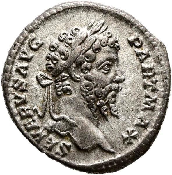 Septimius Severus, Silver denarius, collection photograph Hamburg-ID831, obverse