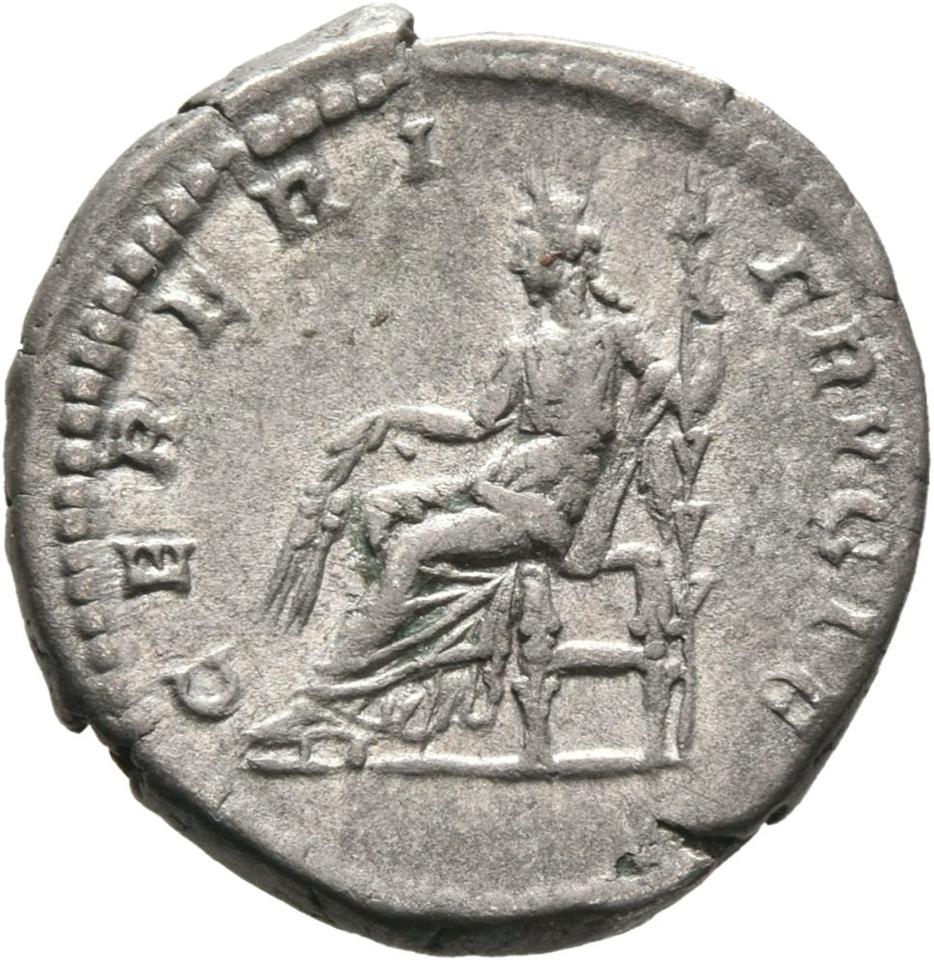 Septimius Severus, Silver denarius, collection photograph Mainz-ID1058, reverse