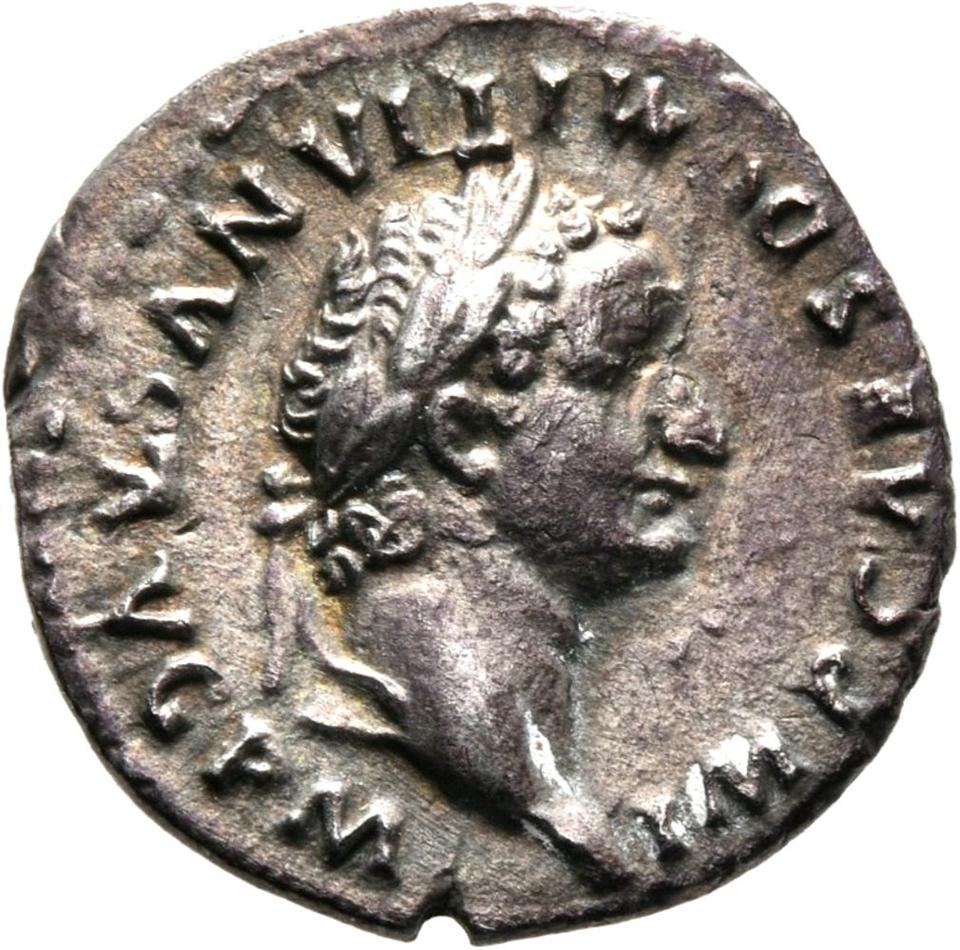 Domitian, Silver denarius, collection photograph Mainz-ID624, obverse