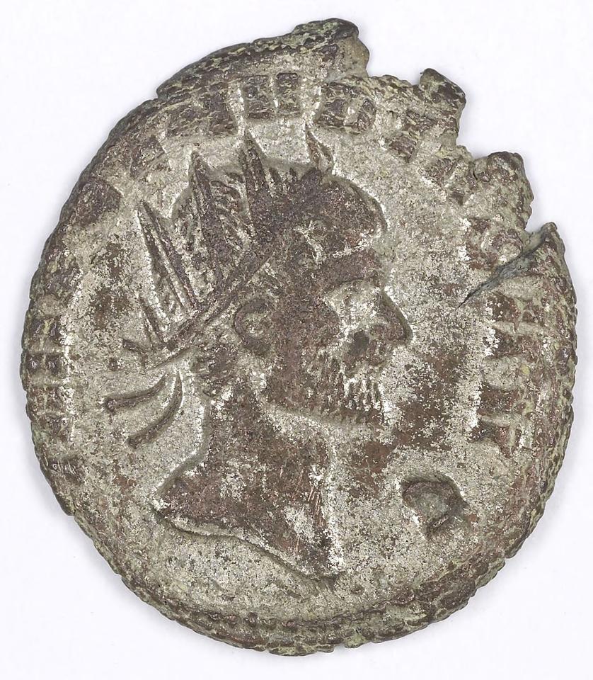Claudius II Gothicus, silver antoninianus, collection photograph IATH-1991.17.175, obverse