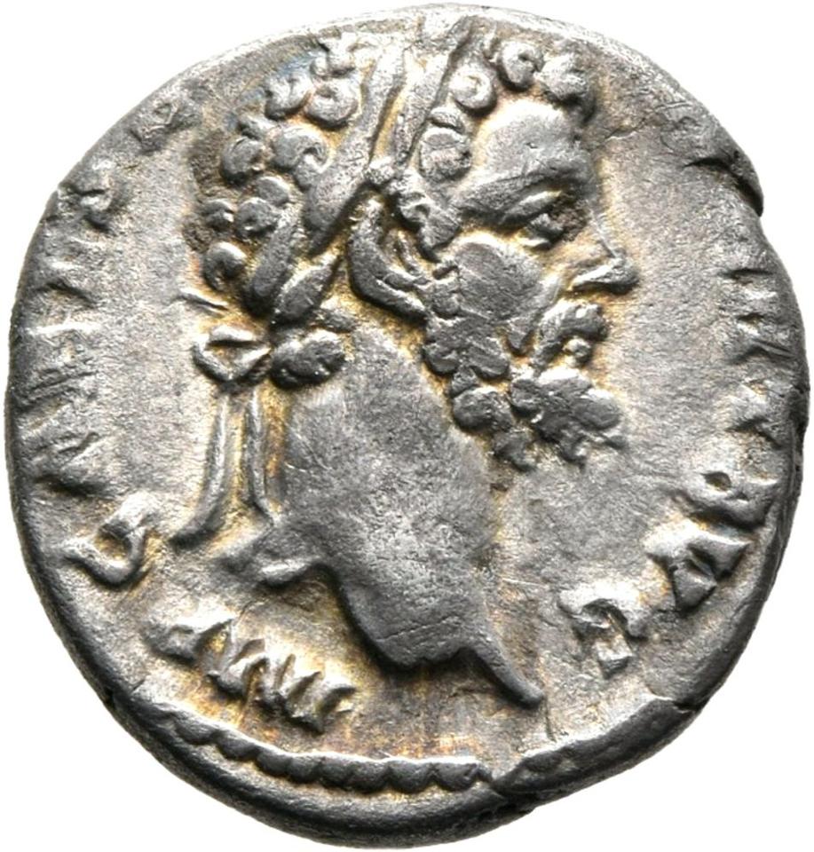 Septimius Severus, Silver denarius, collection photograph Mainz-ID388, obverse