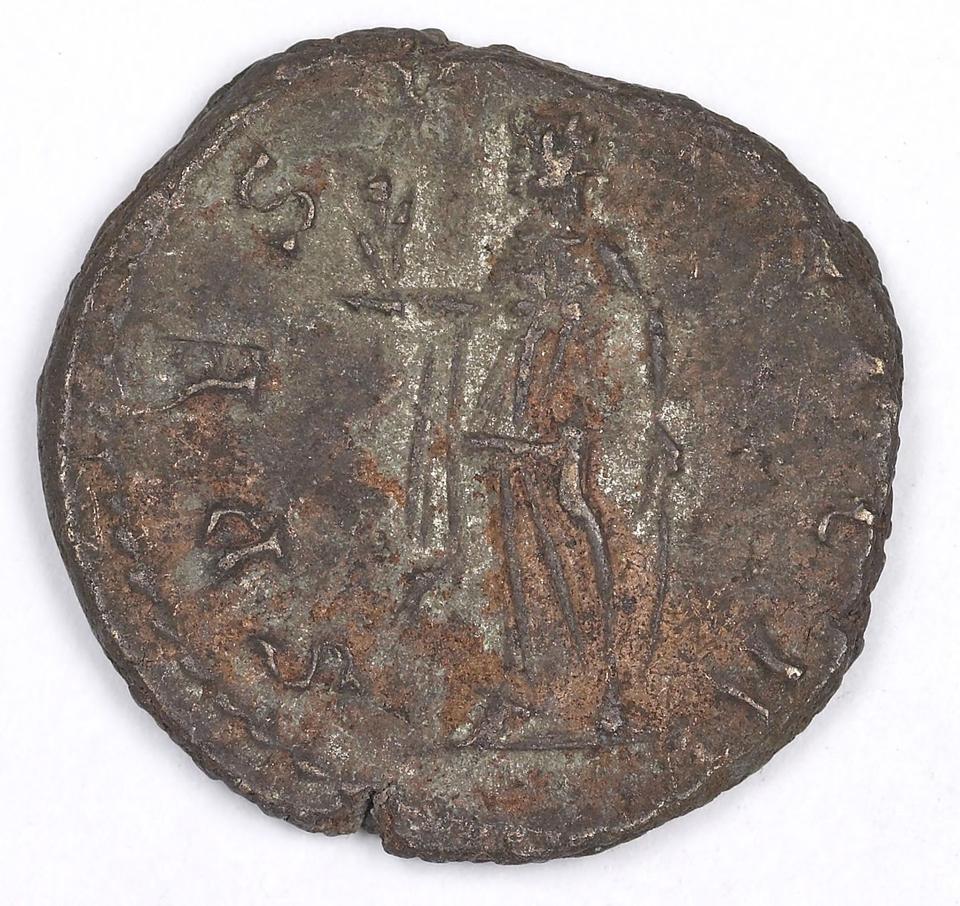 Claudius II Gothicus, silver antoninianus, collection photograph IATH-1991.17.199, reverse