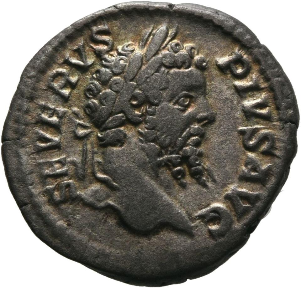Septimius Severus, Silver denarius, collection photograph Mainz-ID404, obverse