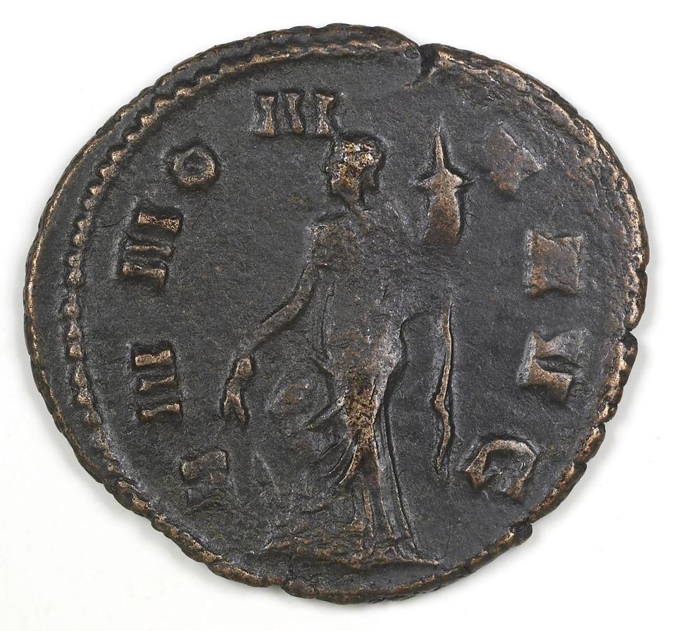 Claudius II Gothicus, silver antoninianus, collection photograph IATH-1987.46.32, reverse