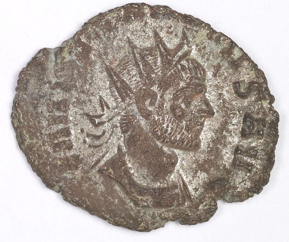 Claudius II Gothicus, silver antoninianus, collection photograph IATH-1991.17.201, obverse