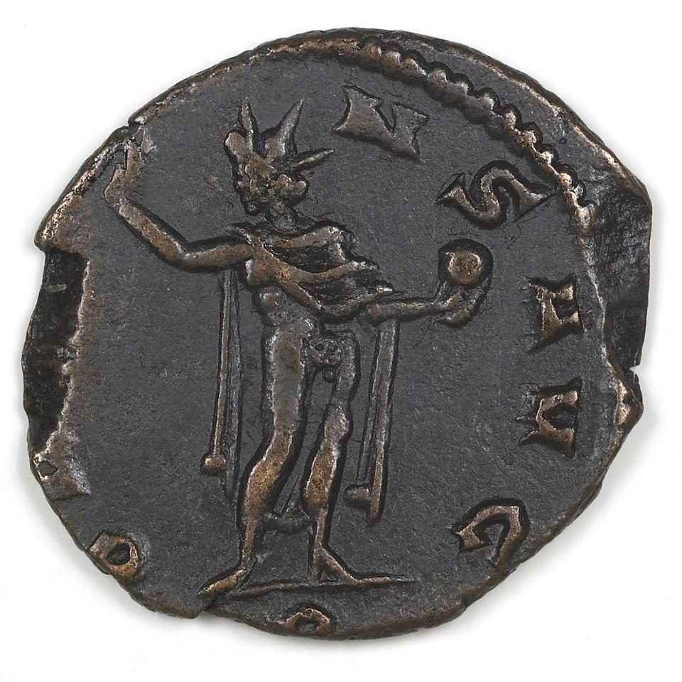 Claudius II Gothicus, silver antoninianus, collection photograph IATH-1987.46.47, reverse