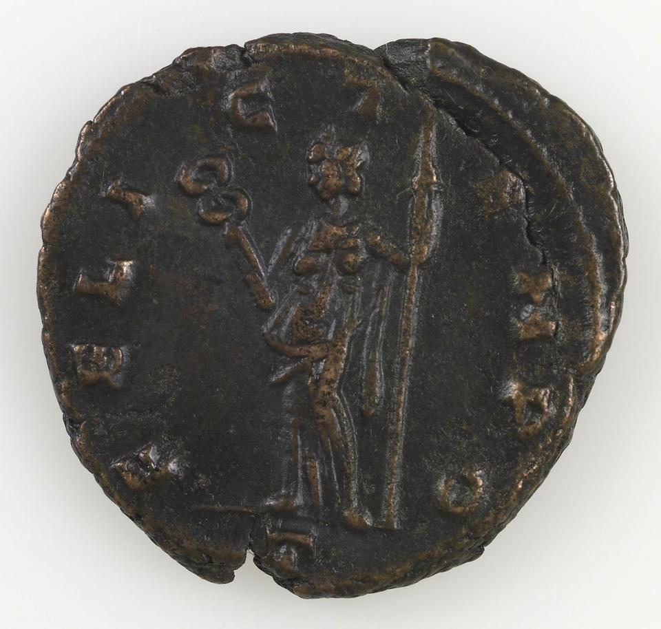 Claudius II Gothicus, silver antoninianus, collection photograph IATH-1987.46.34, reverse