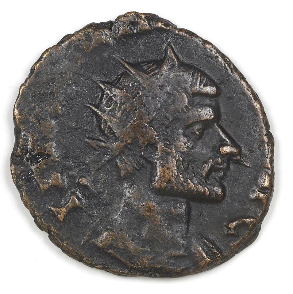 Claudius II Gothicus, silver antoninianus, collection photograph IATH-1987.46.43, obverse