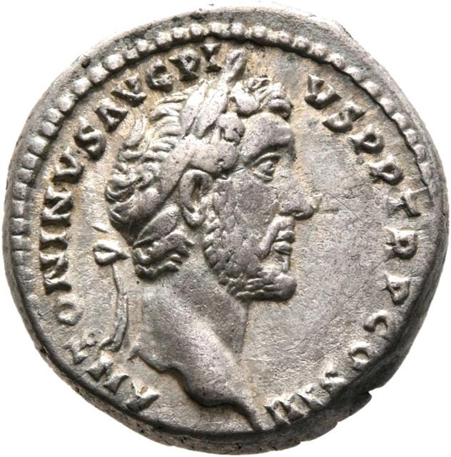 Antoninus Pius Silver Denarius, RIC III Antoninus Pius 73c, obverse