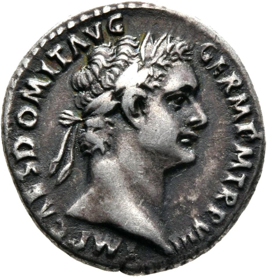 Domitian, Silver denarius, collection photograph Mainz-ID625, obverse