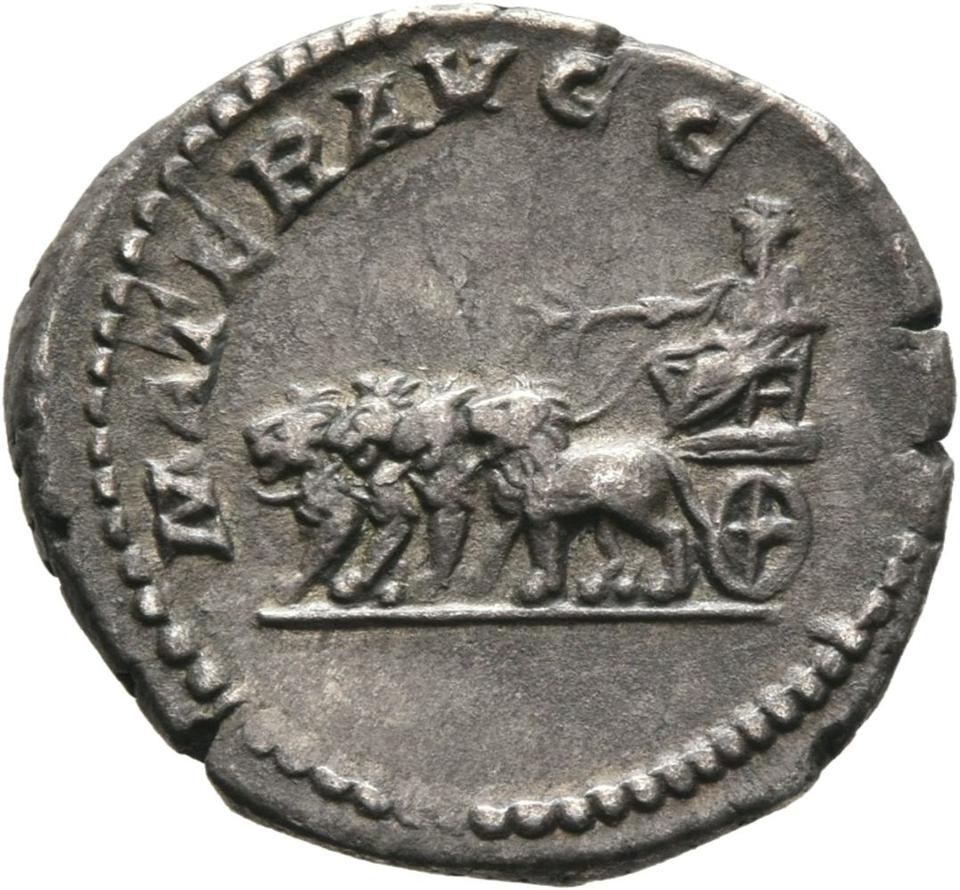 Septimius Severus, Silver denarius, collection photograph Mainz-ID1056, reverse