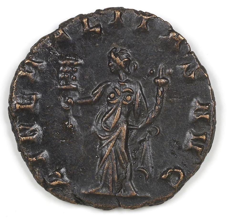 Claudius II Gothicus, silver antoninianus, collection photograph IATH-1987.46.42, reverse