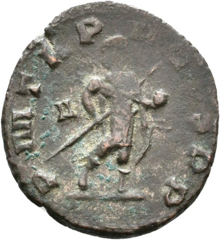Claudius II Gothicus, silver antoninianus, collection photograph Rostock-ID1227, reverse
