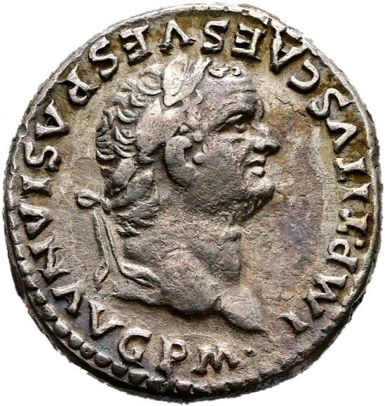 Titus, Silver denarius, collection photograph Hamburg-ID487, obverse