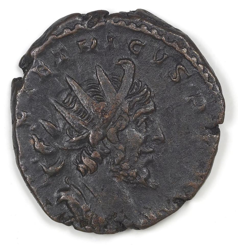 Tetricus I, silver antoninianus, collection photograph IATH-1987.46.24, obverse