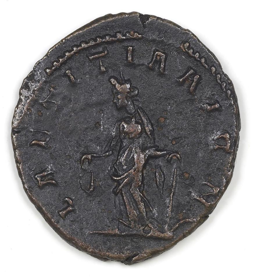 Tetricus I, silver antoninianus, collection photograph IATH-1987.46.20, reverse