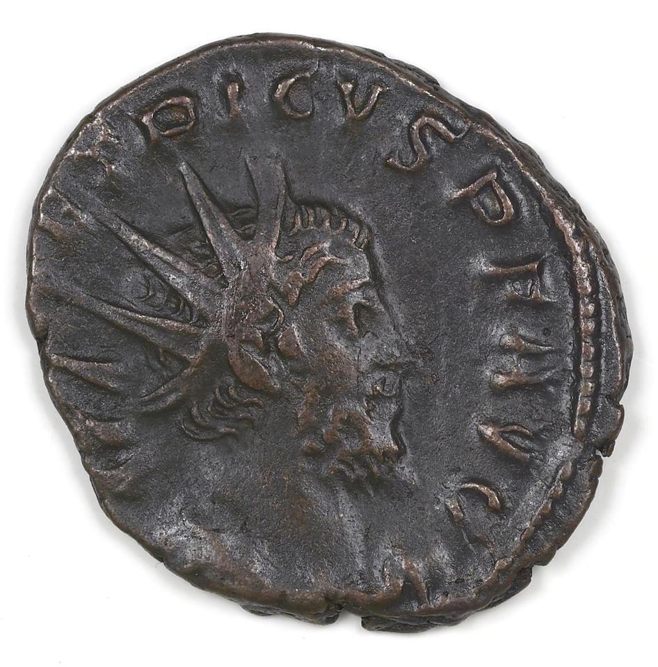 Tetricus I, silver antoninianus, collection photograph IATH-1987.46.22, obverse