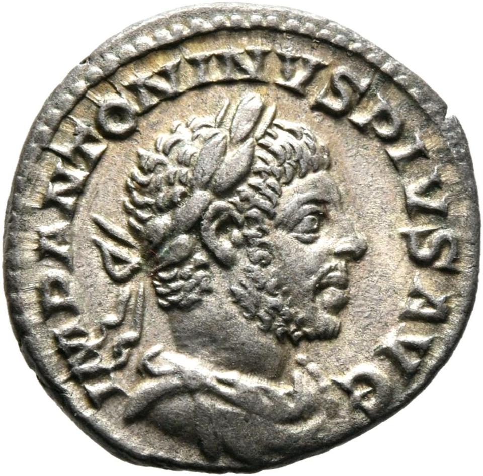 Elagabalus, Silver denarius, collection photograph Mainz-ID573, obverse