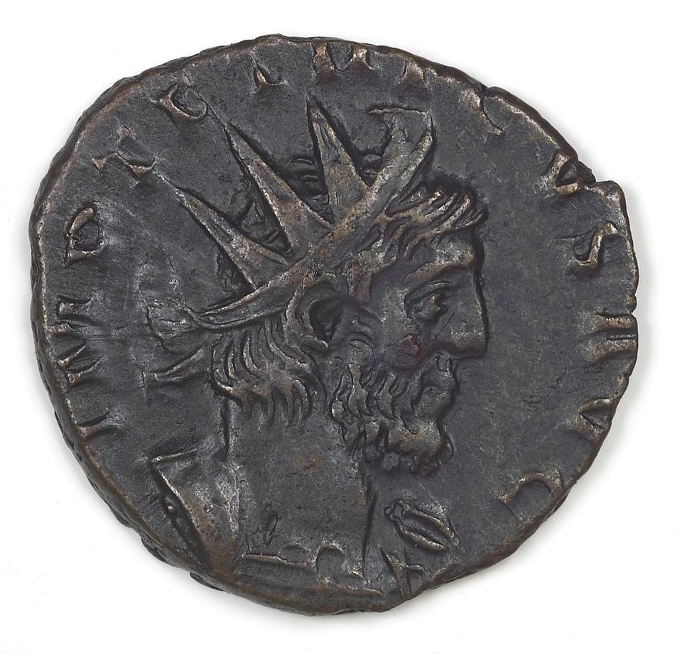 Tetricus I, silver antoninianus, collection photograph IATH-1987.46.17, obverse