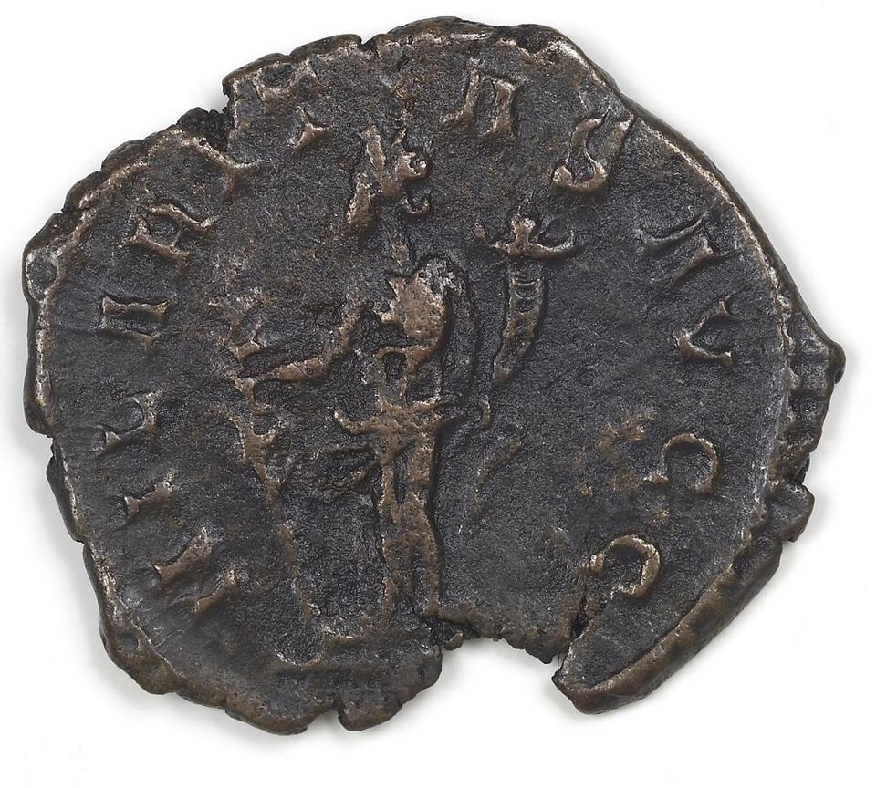 Tetricus I, silver antoninianus, collection photograph IATH-1987.46.18, reverse