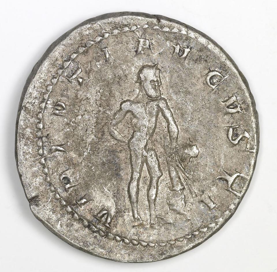 Gordian III, silver antoninianus, collection photograph IATH-1991.17.20, reverse