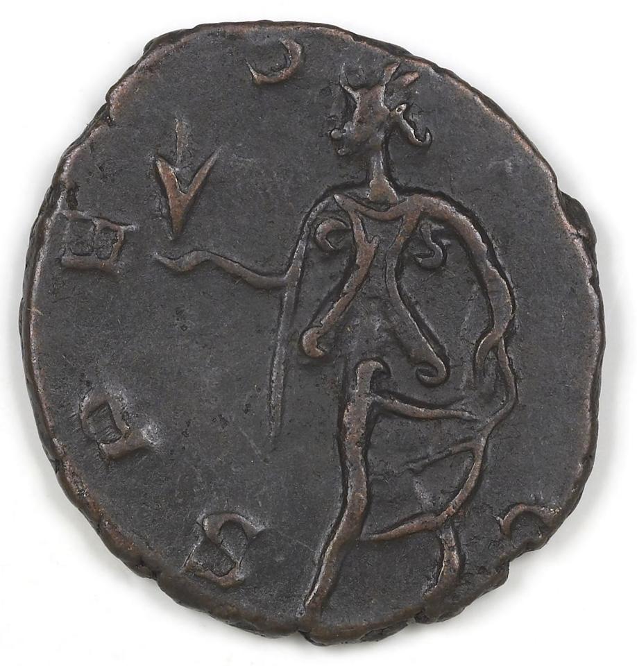 Tetricus I, silver antoninianus, collection photograph IATH-1987.46.28, reverse