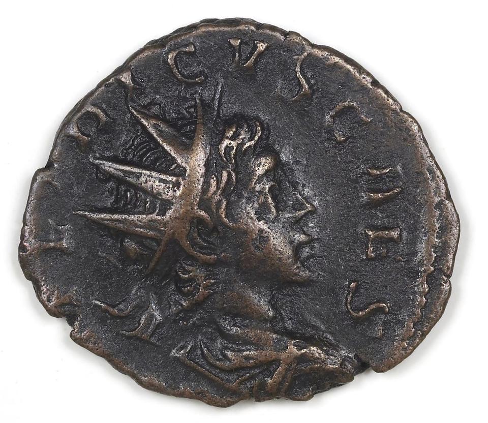 Tetricus I, silver antoninianus, collection photograph IATH-1987.46.26, obverse