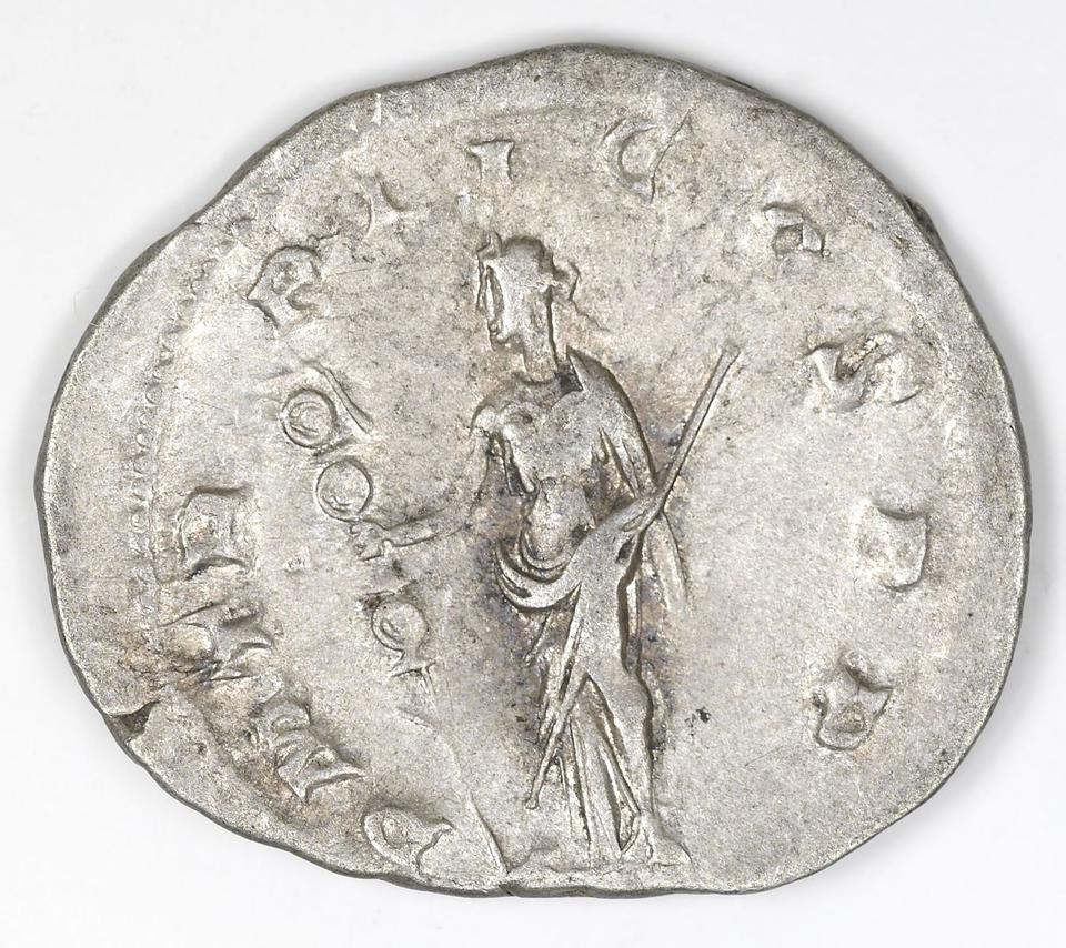 Gordian III, silver antoninianus, collection photograph IATH-1991.17.9, reverse