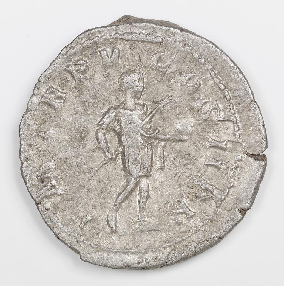 Gordian III, silver antoninianus, collection photograph IATH-1991.17.302, reverse