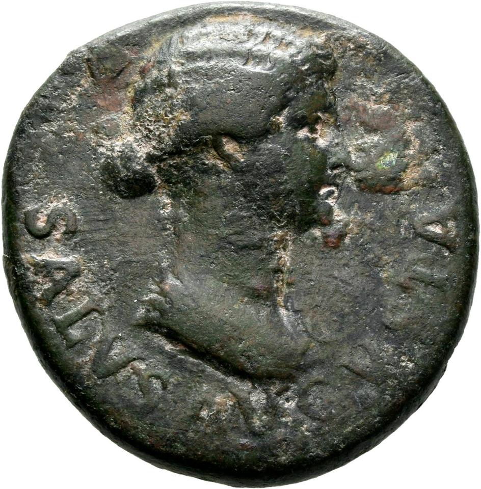 Tiberius, copper-alloy dupondius, collection photograph Mainz-ID848, obverse